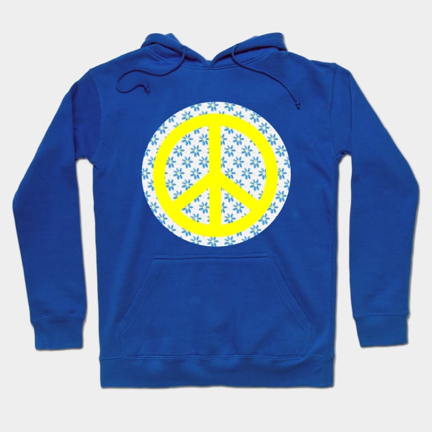 YELLOW Peace Sign Hippie Lifestyle Hoodie by SartorisArt1